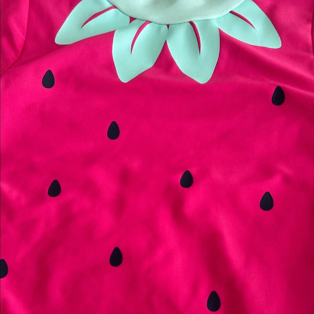 Carter's Pink Strawberry Rashguard with Navy Strawberry Bottoms